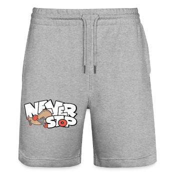 Unaufhörlicher Skateboard Druck - Stanley/Stella Unisex Bio Joggingshorts Trainer  - Grau meliert - Vorne - Nik (191cm) & Marisol (170cm)