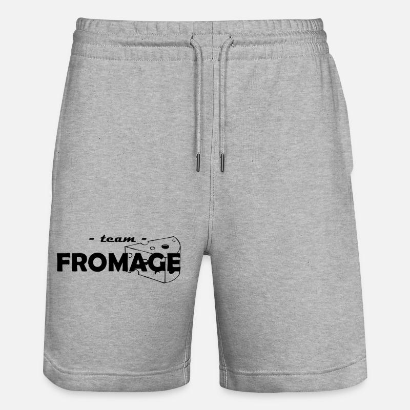 Team Käse - Stanley/Stella Unisex Bio Joggingshorts Trainer  - Grau meliert