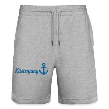 Küstenjung - Short de jogging bio TRAINER Stanley/Stella unisexe - gris chiné - Devant - Nik (191cm) & Marisol (170cm)
