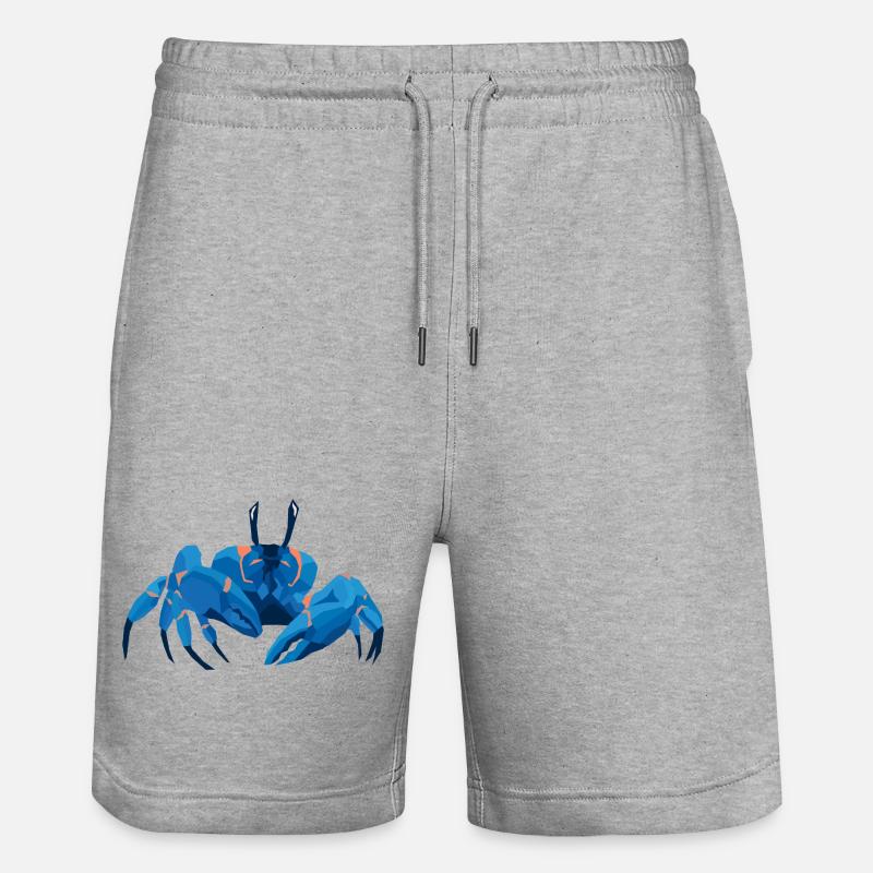 Krabe Bleu Style Polygonal - Short de jogging bio TRAINER Stanley/Stella unisexe - gris chiné