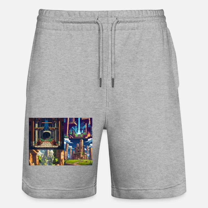 Just One More Level - Short de jogging bio TRAINER Stanley/Stella unisexe - gris chiné