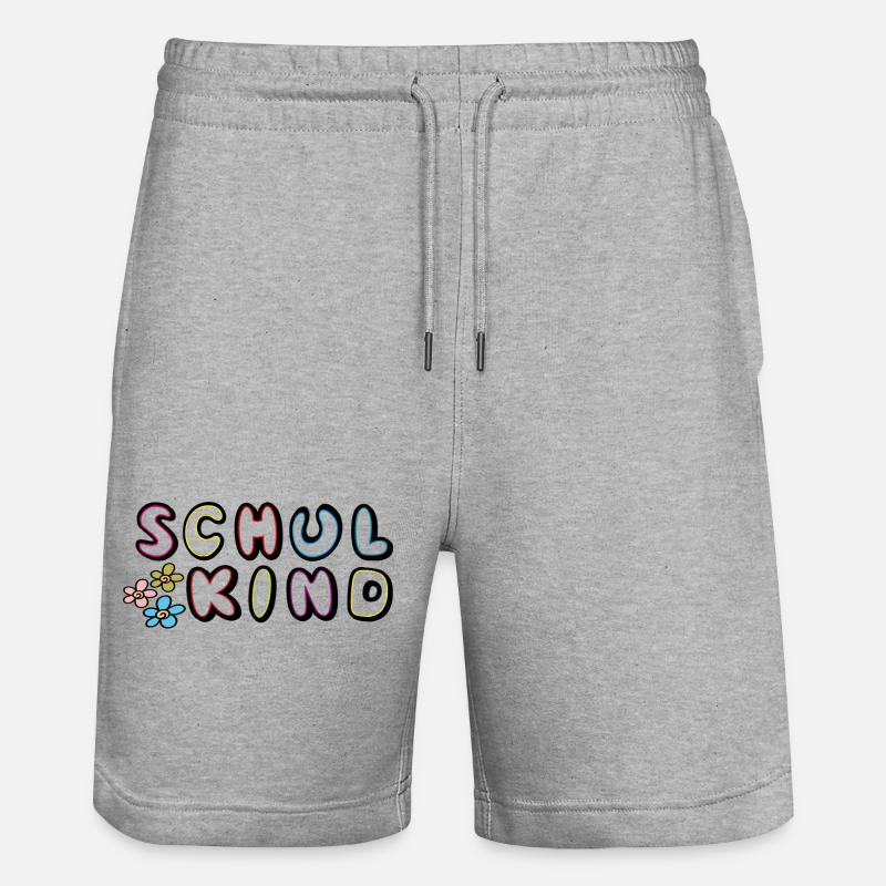 Schulkind 2026 Einschulung - Stanley/Stella Unisex Bio Joggingshorts Trainer  - Grau meliert