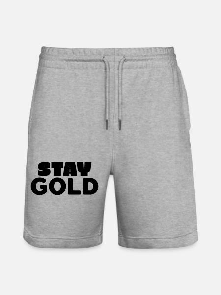 Stay Gold - Stanley/Stella Trainer Unisex Organic Jogging Shorts - heather grey