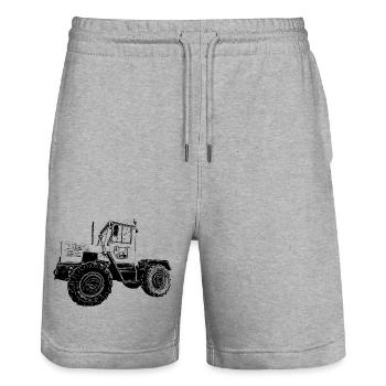 Power on four wheels - Stanley/Stella Trainer Unisex Organic Jogging Shorts - heather grey - Front - Nik (191cm) & Marisol (170cm)