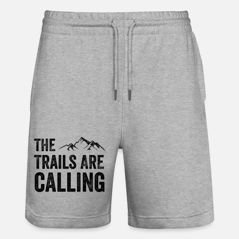 Les sentiers vous appellent - Short de jogging bio TRAINER Stanley/Stella unisexe - gris chiné
