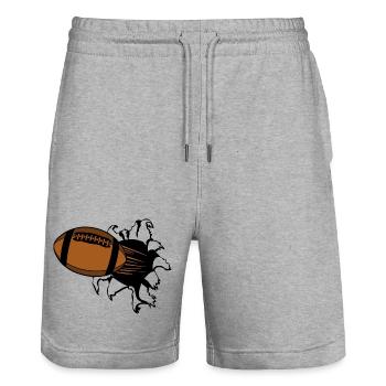 Football volant Sprint - Short de jogging bio TRAINER Stanley/Stella unisexe - gris chiné - Devant - Nik (191cm) & Marisol (170cm)