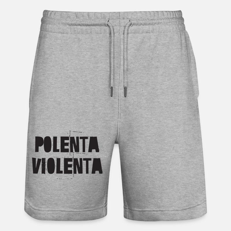 Polenta Violenta - Short de jogging bio TRAINER Stanley/Stella unisexe - gris chiné