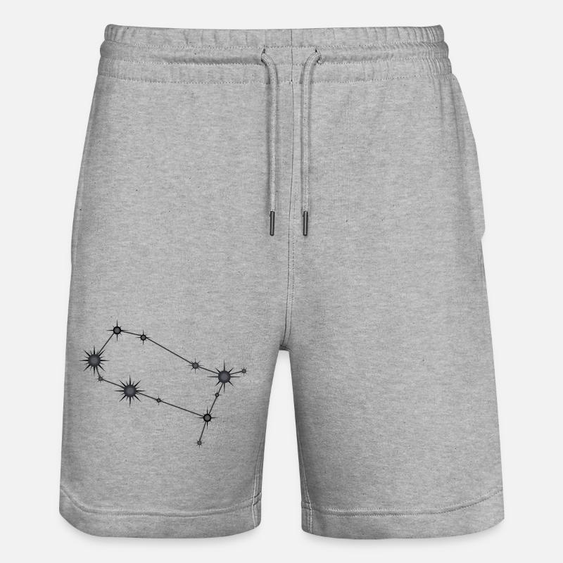 Zwillinge Sternbild Sternzeichen Schwarz & Grau - Stanley/Stella Unisex Bio Joggingshorts Trainer  - Grau meliert