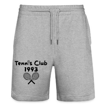 Tennis Club 1993 - Stanley/Stella Unisex Bio Joggingshorts Trainer  - Grau meliert - Vorne - Nik (191cm) & Marisol (170cm)