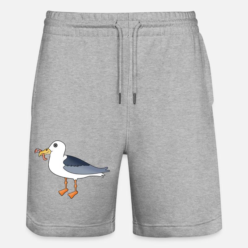 Moewe und Wattwurm Wattn Team - Stanley/Stella Unisex Bio Joggingshorts Trainer  - Grau meliert