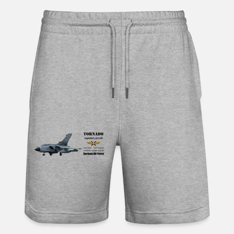 Tornado - Stanley/Stella Trainer Unisex Organic Jogging Shorts - heather grey
