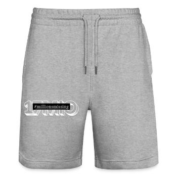 ME/CFS millionsmissing white - Stanley/Stella Unisex Bio Joggingshorts Trainer  - Grau meliert - Vorne - Nik (191cm) & Marisol (170cm)