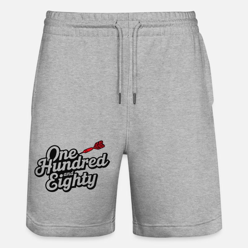 Darts Einhundertachtzig - Stanley/Stella Unisex Bio Joggingshorts Trainer  - Grau meliert