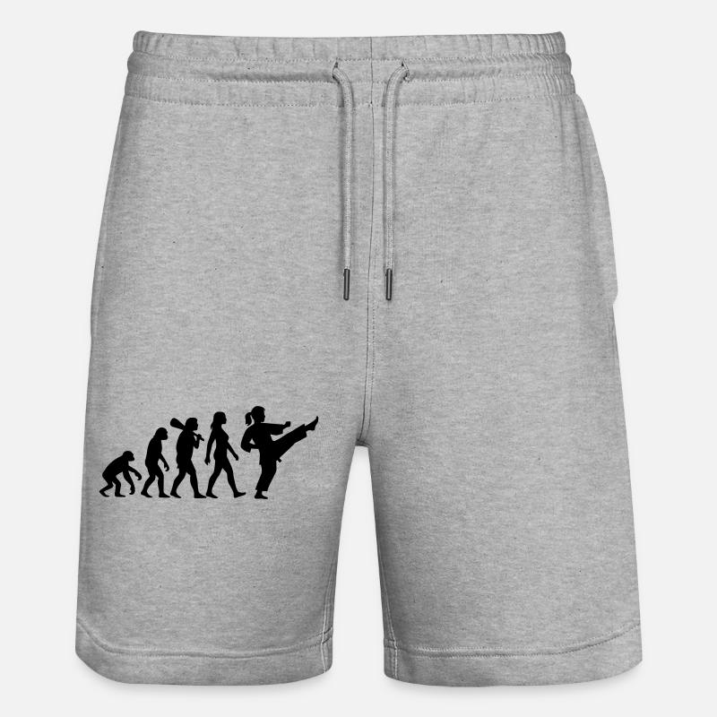 Karate Evolution - Stanley/Stella Unisex Bio Joggingshorts Trainer  - Grau meliert