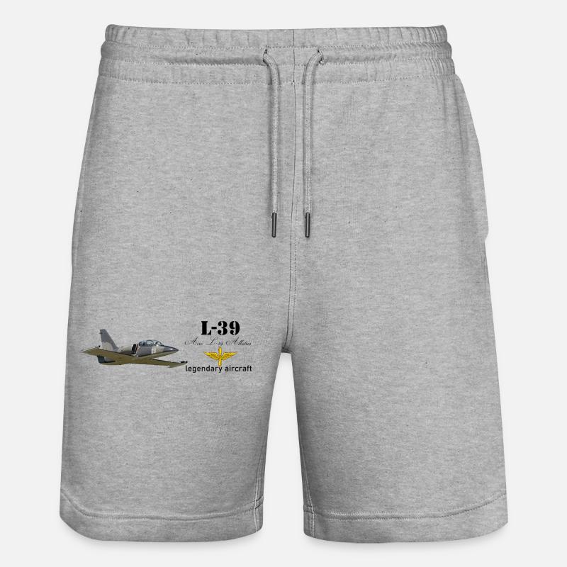 L-39 Albatros - Short de jogging bio TRAINER Stanley/Stella unisexe - gris chiné