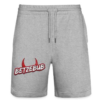 Betzebub Kaiserslautern - Stanley/Stella Unisex Bio Joggingshorts Trainer  - Grau meliert - Vorne - Nik (191cm) & Marisol (170cm)