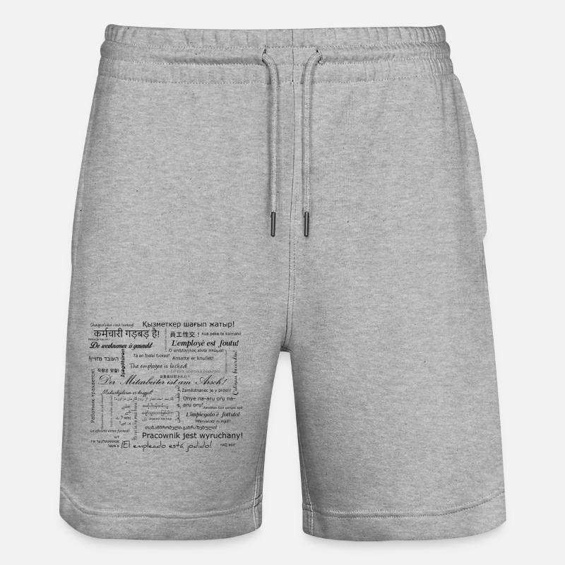 L’employé est foutu - Short de jogging bio TRAINER Stanley/Stella unisexe - gris chiné