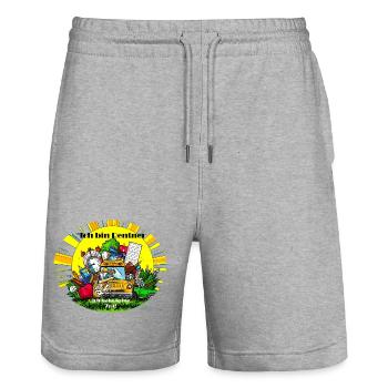 Rentner haben keine Zeit - Stanley/Stella Unisex Bio Joggingshorts Trainer  - Grau meliert - Vorne - Nik (191cm) & Marisol (170cm)