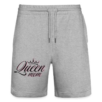 Mother of the Pink and Gold Queen - Stanley/Stella Trainer Unisex Organic Jogging Shorts - heather grey - Front - Nik (191cm) & Marisol (170cm)