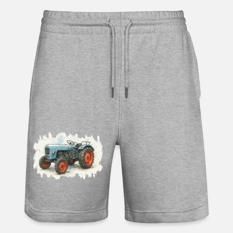 Königstraktor - Stanley/Stella Unisex Bio Joggingshorts Trainer - Grau meliert