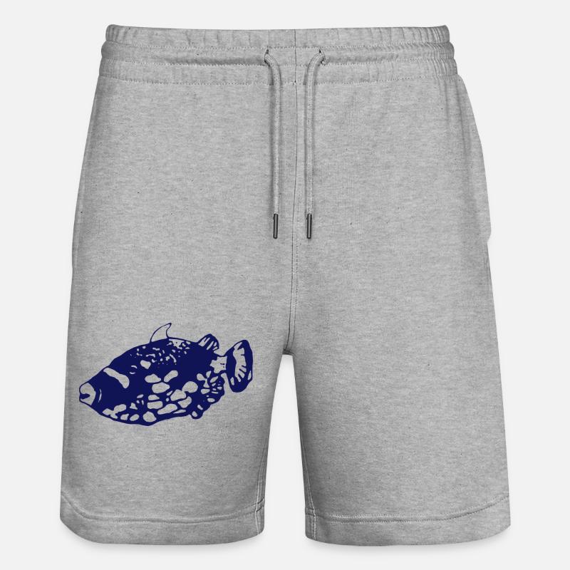 PANTHER SETZLING - Stanley/Stella Unisex Bio Joggingshorts Trainer  - Grau meliert