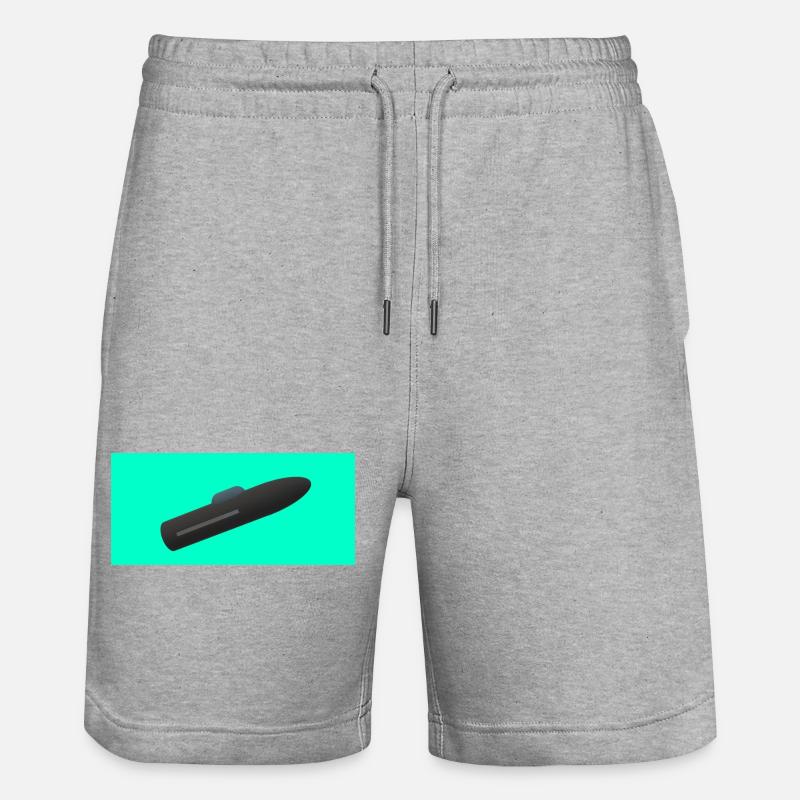 Minimalistische U-Boot-Silhouette - Stanley/Stella Unisex Bio Joggingshorts Trainer  - Grau meliert