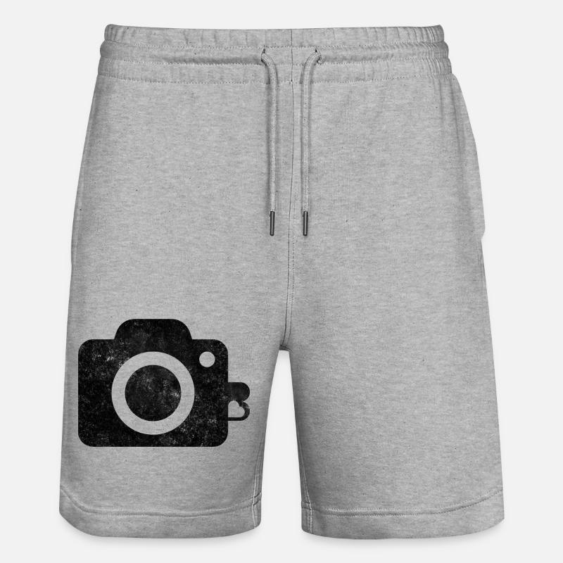 Conception de logo de caméra - Short de jogging bio TRAINER Stanley/Stella unisexe - gris chiné