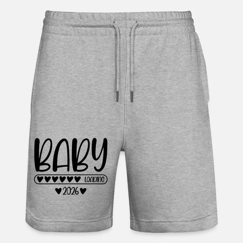 Baby 2026 loading - Stanley/Stella Unisex Bio Joggingshorts Trainer  - Grau meliert