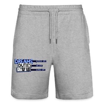 The Three Ds - Stanley/Stella Unisex Bio Joggingshorts Trainer  - Grau meliert - Vorne - Nik (191cm) & Marisol (170cm)