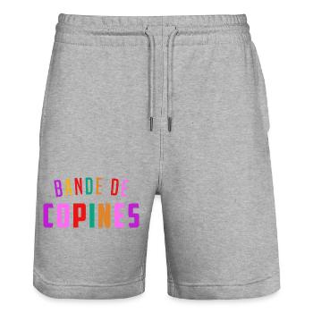 Girlfriend Gang Geschenk für Freunde mit Humor - Stanley/Stella Unisex Bio Joggingshorts Trainer  - Grau meliert - Vorne - Nik (191cm) & Marisol (170cm)