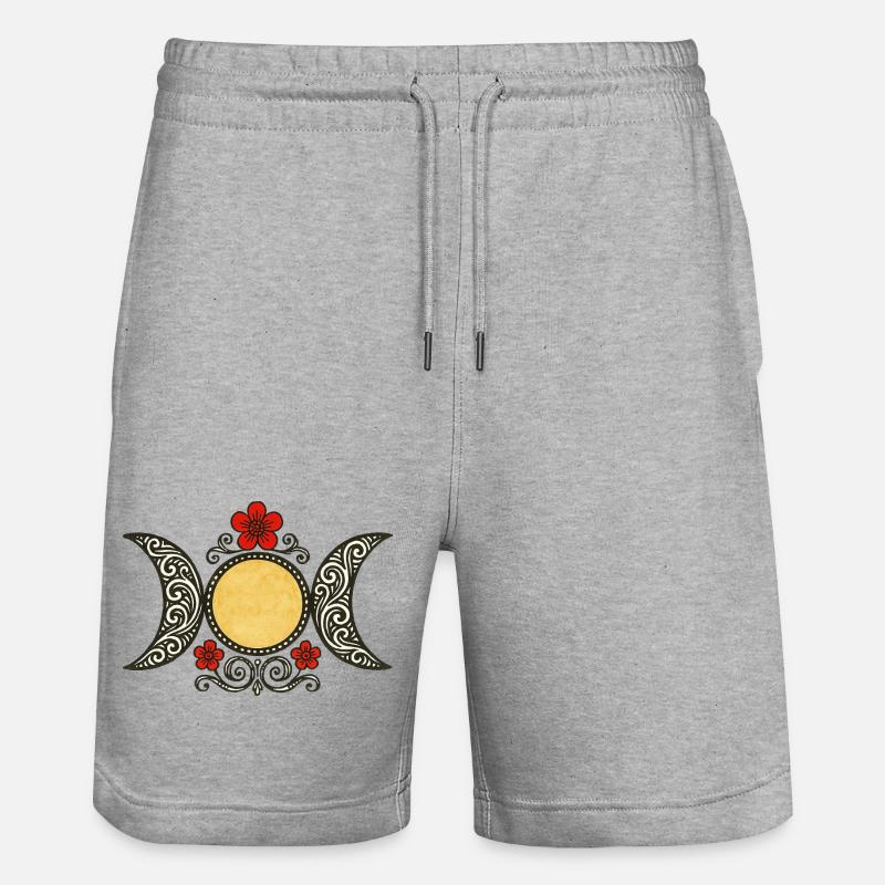 Phases de la Lune céleste - Short de jogging bio TRAINER Stanley/Stella unisexe - gris chiné