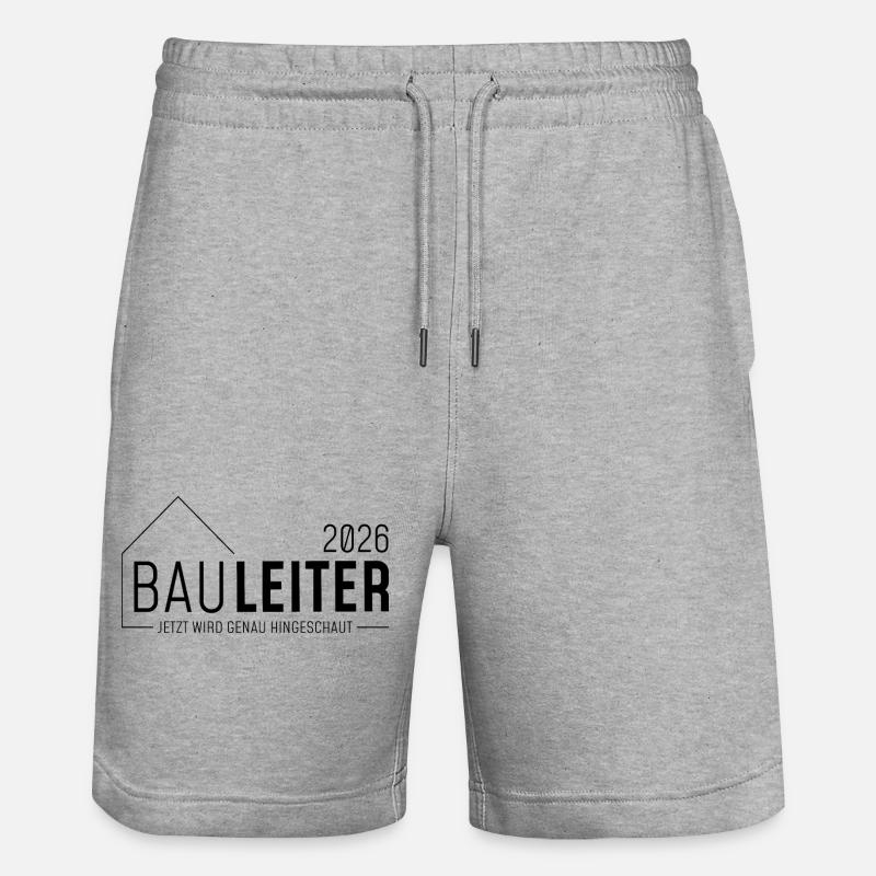 Bauleiterin 2026 - jetzt wird genau hingeschaut - Stanley/Stella Unisex Bio Joggingshorts Trainer  - Grau meliert