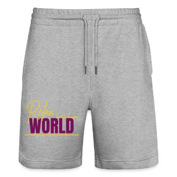 Le monde de la détente - Short de jogging bio TRAINER Stanley/Stella unisexe - gris chiné - Devant - Nik (191cm) & Marisol (170cm)