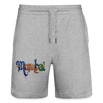 Bombay - Short de jogging bio TRAINER Stanley/Stella unisexe - gris chiné - Devant - Nik (191cm) & Marisol (170cm)