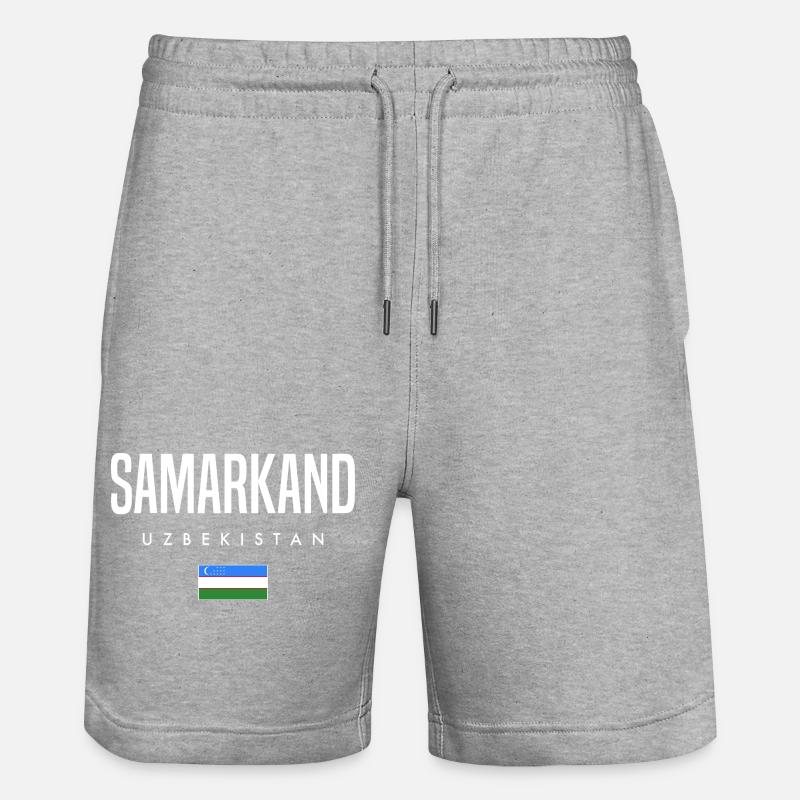 Samarcande, Ouzbékistan - Short de jogging bio TRAINER Stanley/Stella unisexe - gris chiné