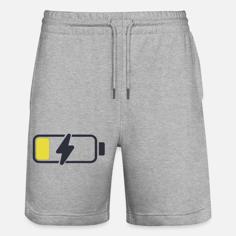 iPhone_Batterie - Short de jogging bio TRAINER Stanley/Stella unisexe - gris chiné