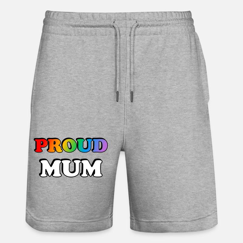 Regenbogen Stolze Mutter LGBTQ Stolz - Stanley/Stella Unisex Bio Joggingshorts Trainer - Grau meliert