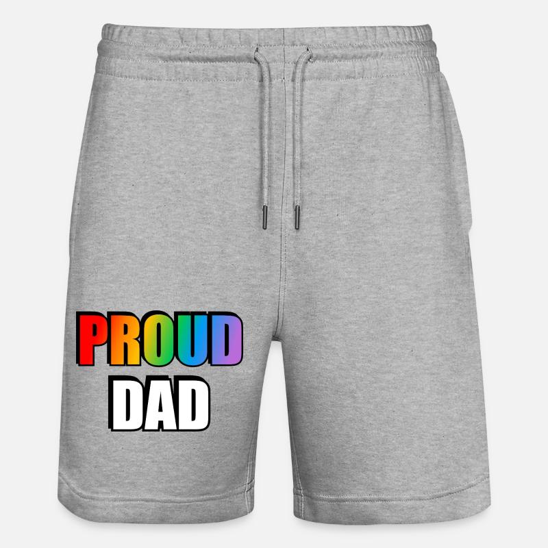 Rainbow Pride Dad Design - Short de jogging bio TRAINER Stanley/Stella unisexe - gris chiné