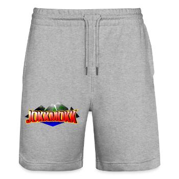Jokkmokk - Short de jogging bio TRAINER Stanley/Stella unisexe - gris chiné - Devant - Nik (191cm) & Marisol (170cm)