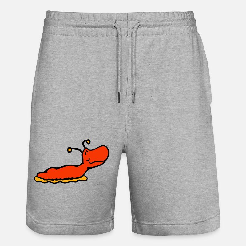 L'escargot limace sans coquille sourit - Short de jogging bio TRAINER Stanley/Stella unisexe - gris chiné