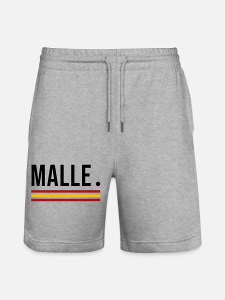 Malle – Party Edition Shirt - Stanley/Stella Trainer Unisex Organic Jogging Shorts - heather grey