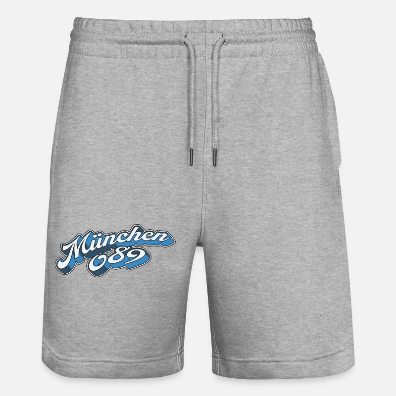 Munich 089 Retro Minga - Short de jogging bio TRAINER Stanley/Stella unisexe - gris chiné