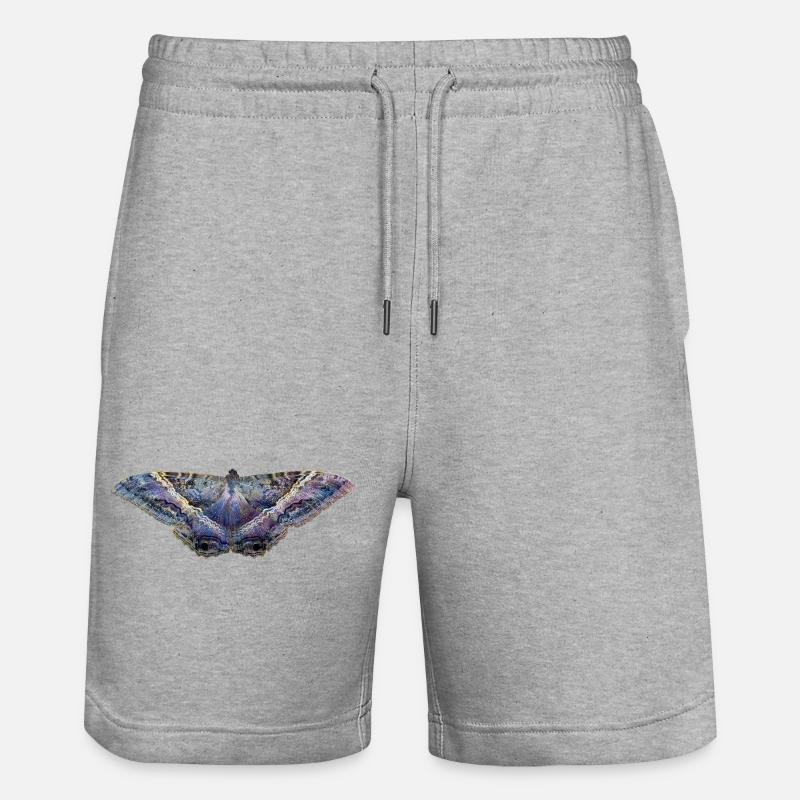Papillon bleu - Short de jogging bio TRAINER Stanley/Stella unisexe - gris chiné