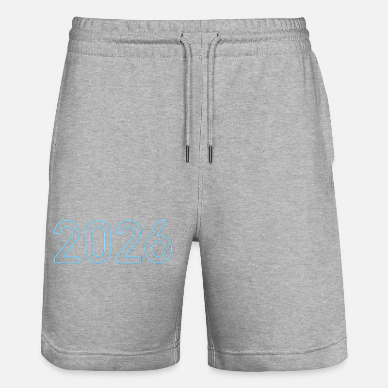 Année abstraite Impression 2026 - Short de jogging bio TRAINER Stanley/Stella unisexe - gris chiné
