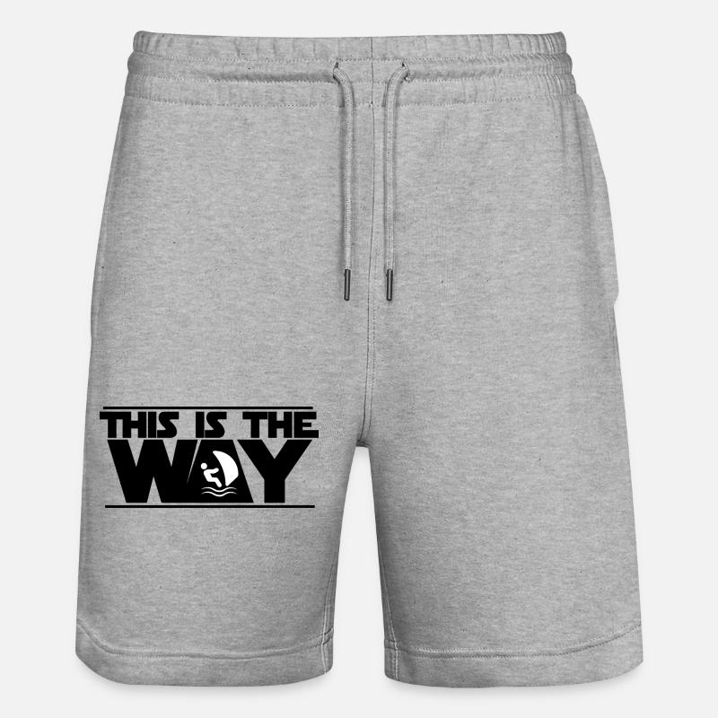 This is the way, windsurf ! - Short de jogging bio TRAINER Stanley/Stella unisexe - gris chiné