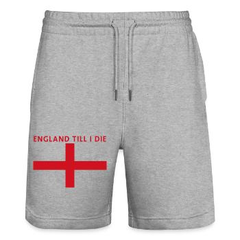Signatur-Design der englischen Zuglinie - Stanley/Stella Unisex Bio Joggingshorts Trainer  - Grau meliert - Vorne - Nik (191cm) & Marisol (170cm)