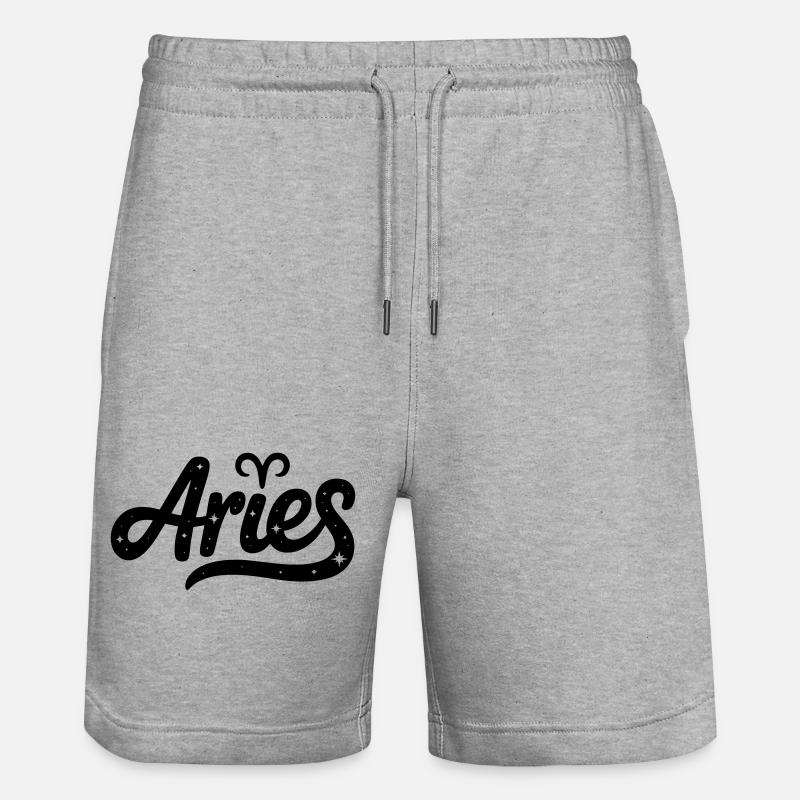 Bélier - Conception du signe du zodiaque - Short de jogging bio TRAINER Stanley/Stella unisexe - gris chiné