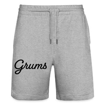 Grums schwarz - Stanley/Stella Unisex Bio Joggingshorts Trainer  - Grau meliert - Vorne - Nik (191cm) & Marisol (170cm)