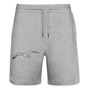 Vogel Design  - Stanley/Stella Unisex Bio Joggingshorts Trainer  - Grau meliert - Vorne - Nik (191cm) & Marisol (170cm)