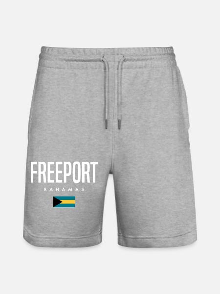 Freeport Bahamas - Stanley/Stella Trainer Unisex Organic Jogging Shorts - heather grey